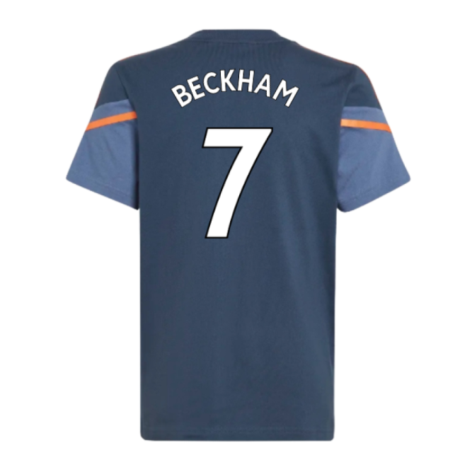 2022-2023 Man Utd Training Tee (Crew Navy) - Kids (BECKHAM 7)-Vantage Point Soccer