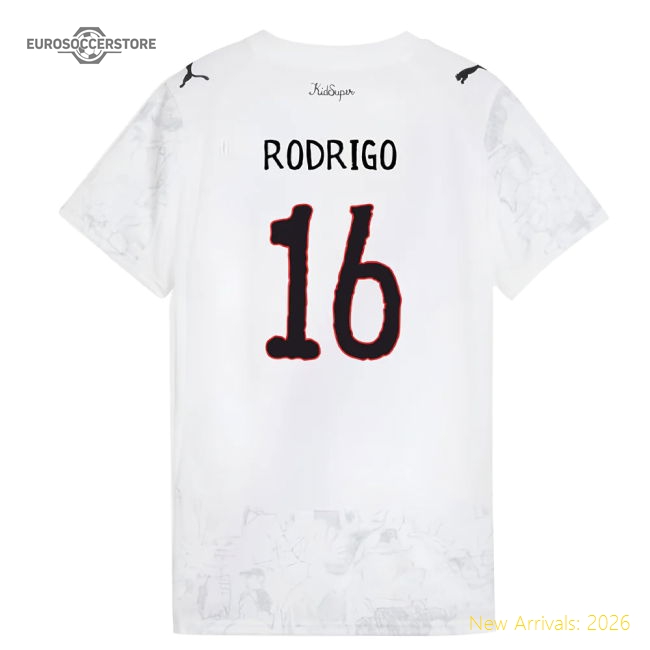 2025-2026 KIDSUPER x Manchester City CWC Shirt (White) - Womens (Rodrigo 16)-Vantage Point Soccer