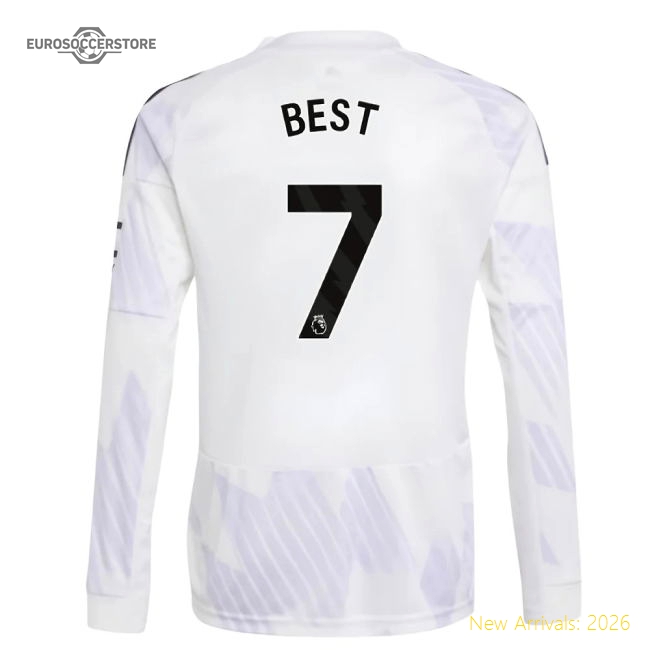 2025-2026 Man Utd Long Sleeve Away Shirt (Kids) (Best 7)-Vantage Point Soccer