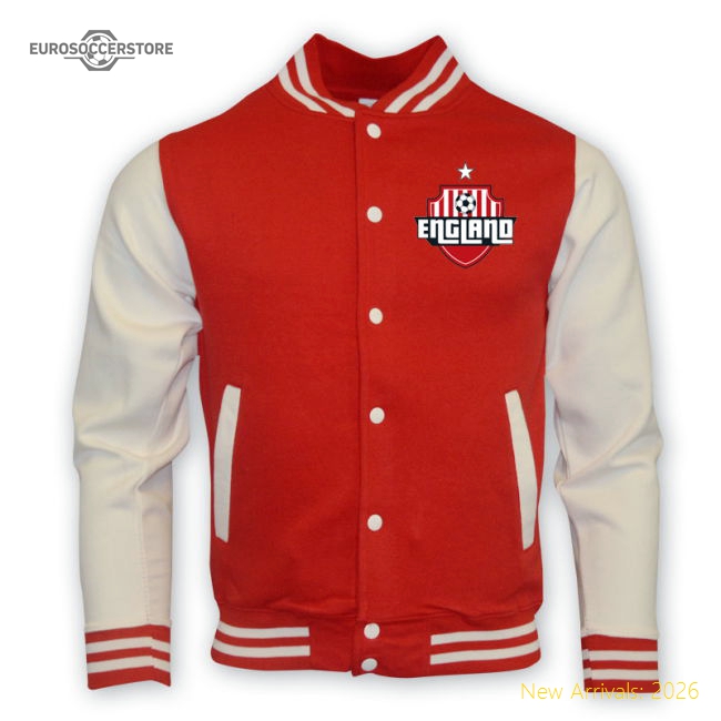 England College Baseball Jacket (red)-Vantage Point Soccer