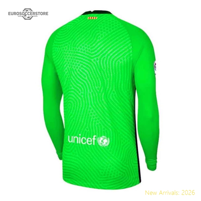2020-2021 Barcelona Home Goalkeeper Shirt (Green)-Vantage Point Soccer