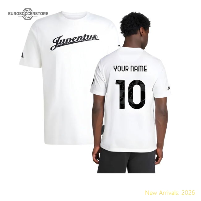2025-2026 Juventus US Tee (White) (Your Name)-Vantage Point Soccer