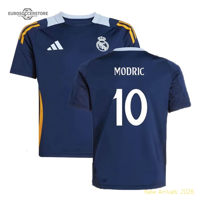 2024-2025 Real Madrid Training Jersey (Navy) - Kids (Modric 10)-Vantage Point Soccer