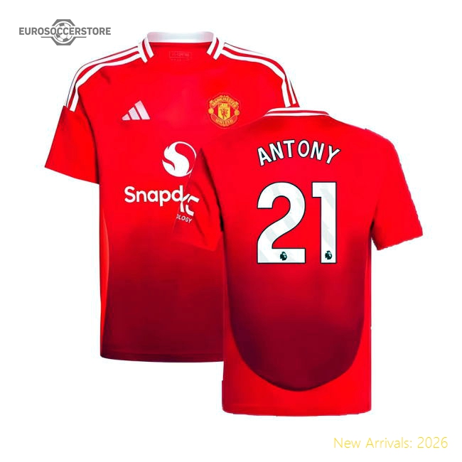 2024-2025 Man Utd Home Shirt (Kids) (Antony 21)-Vantage Point Soccer