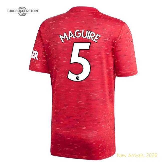 2020-2021 Man Utd Adidas Home Football Shirt (MAGUIRE 5)-Vantage Point Soccer