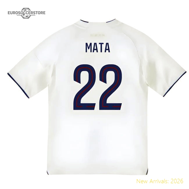 2025-2026 Olympique Lyon Home Shirt (Kids) (Mata 22)-Vantage Point Soccer