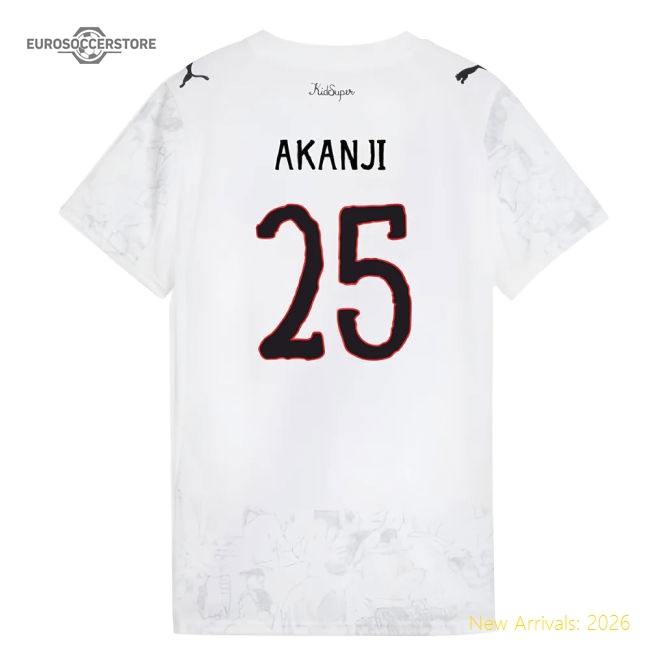2025-2026 KIDSUPER x Manchester City CWC Shirt (White) - Womens (Akanji 25)-Vantage Point Soccer