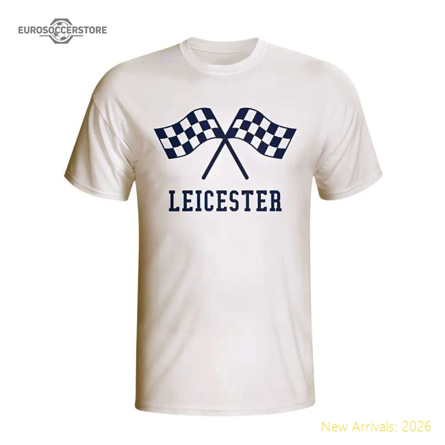 Leicester Waving Flags T-shirt (white)-Vantage Point Soccer