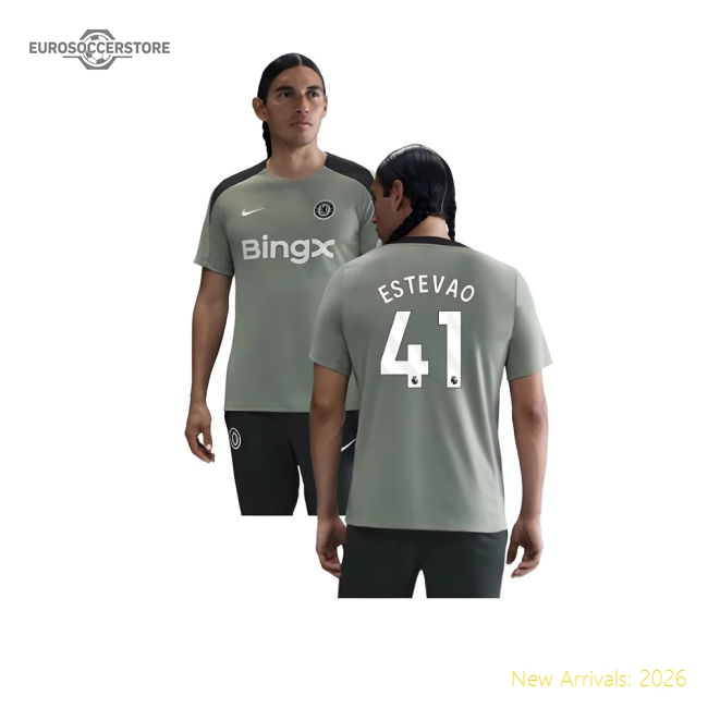 2025-2026 Chelsea Strike Training Shirt (Jade Green) (Estevao 41)-Vantage Point Soccer