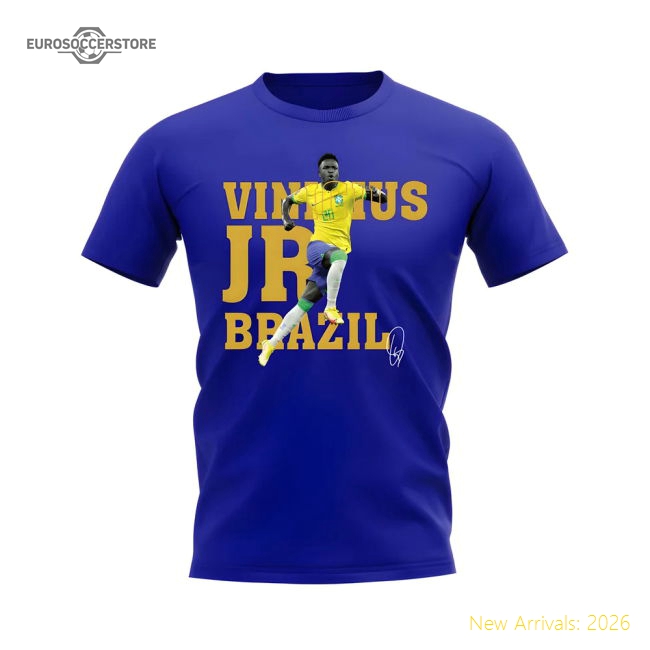 Vinicius jr Brazil Player Tee (Royal Blue)-Vantage Point Soccer