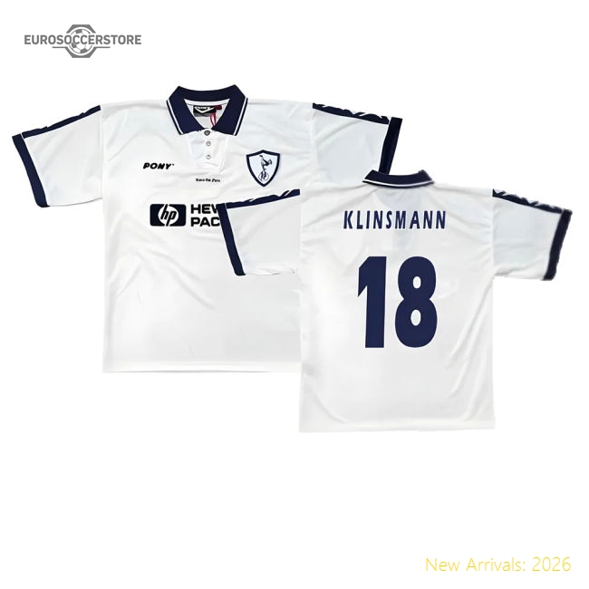 1995-1997 Tottenham Home Pony Shirt (Klinsmann 18)-Vantage Point Soccer