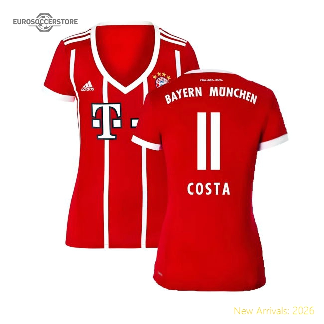 Bayern Munich 2017-18 Womens Home Shirt (XL) ((Excellent) XL) (Costa 11)-Vantage Point Soccer