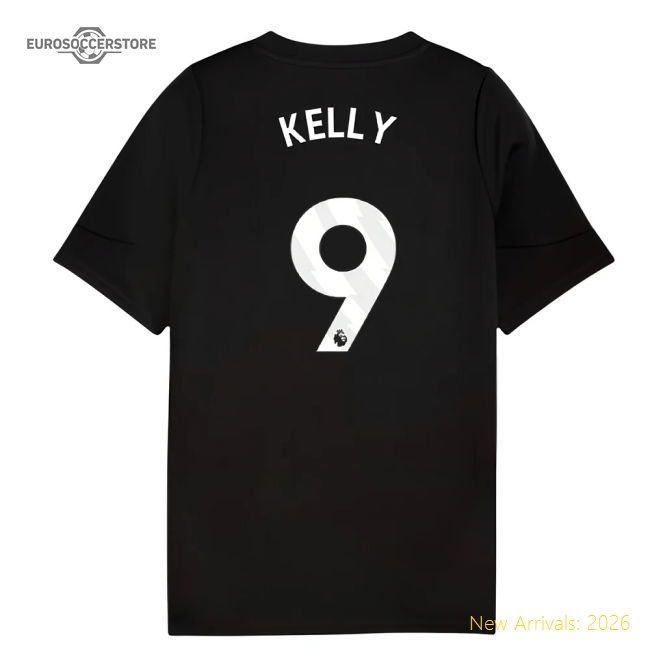 2025-2026 Man City Training Jersey (Black) - Kids (Kelly 9)-Vantage Point Soccer