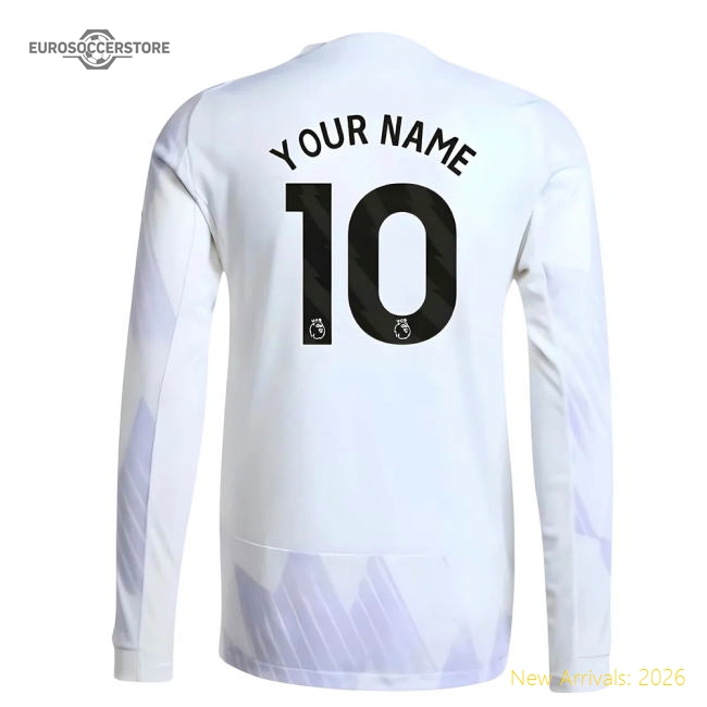 2025-2026 Man Utd Authentic Long Sleeve Away Shirt (Your Name)-Vantage Point Soccer