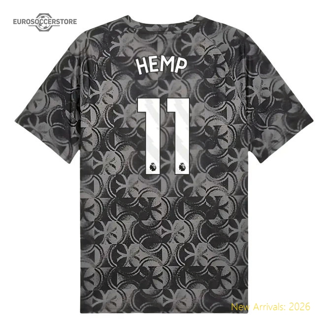 2025-2026 Man City Warm Up Jersey (Black) (Hemp 11)-Vantage Point Soccer