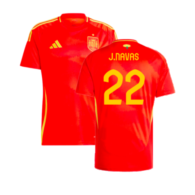 2024-2025 Spain Home Shirt (J.Navas 22)-Vantage Point Soccer