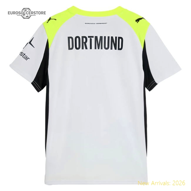 2025-2026 Borussia Dortmund Away Shirt (Kids)-Vantage Point Soccer