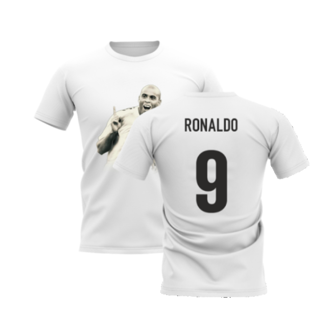 Ronaldo R9 Legend T-Shirt (White) (Ronaldo 9)-Vantage Point Soccer