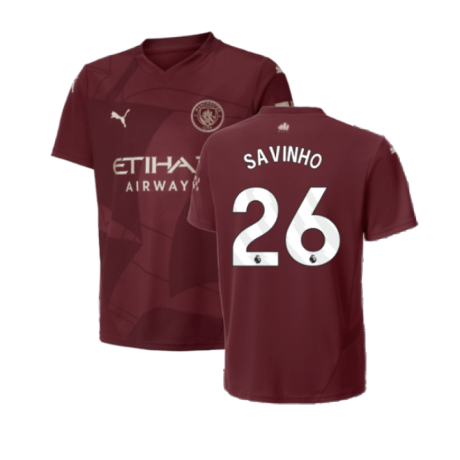2024-2025 Man City Third Shirt (Kids) (Savinho 26)-Vantage Point Soccer