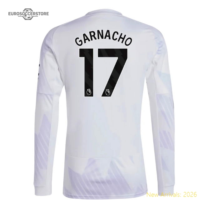 2025-2026 Man Utd Long Sleeve Away Shirt (Garnacho 17)-Vantage Point Soccer