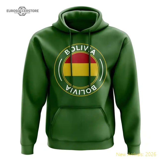 Bolivia Football Badge Hoodie (Green)-Vantage Point Soccer