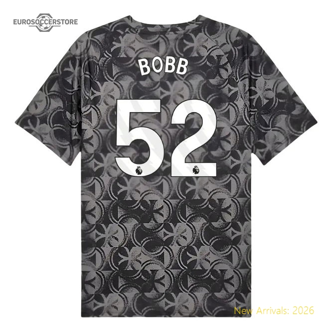 2025-2026 Man City Warm Up Jersey (Black) (Bobb 52)-Vantage Point Soccer