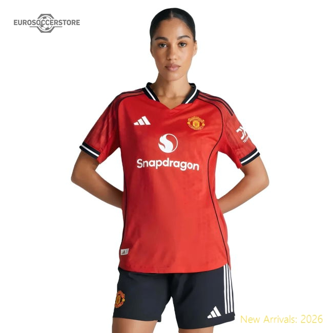2025-2026 Man Utd Authentic Home Shirt (Womens)-Vantage Point Soccer