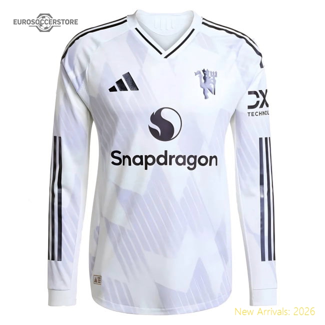 2025-2026 Man Utd Authentic Long Sleeve Away Shirt-Vantage Point Soccer