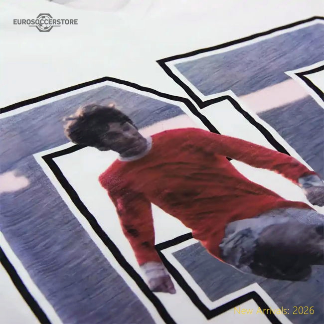 George Best GB1 T-Shirt (White)-Vantage Point Soccer