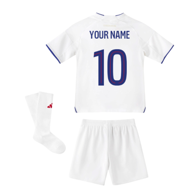 2025-2026 Olympique Lyon Home Mini Kit (Your Name)-Vantage Point Soccer
