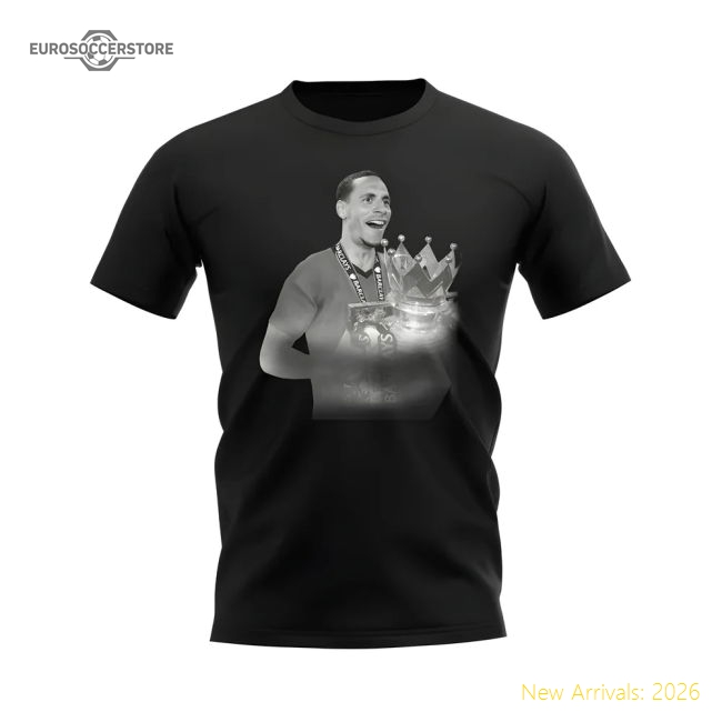 Rio Ferdinand Manchester United Legend T-Shirt (Black)-Vantage Point Soccer