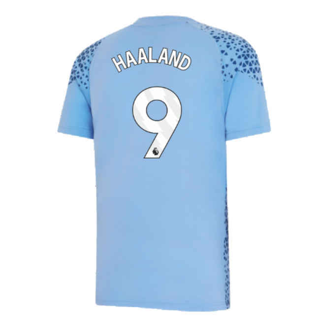 2023-2024 Man City Training Jersey (Light Blue) (HAALAND 9)-Vantage Point Soccer