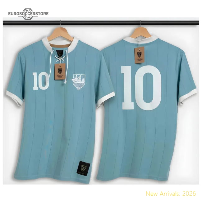 Manchester Blues Retro Shirt with Laces The Ship-Vantage Point Soccer