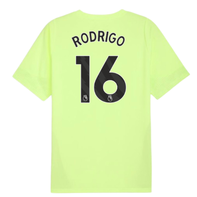 2025-2026 Man City Training Jersey (Fizzy Apple) (Rodrigo 16)-Vantage Point Soccer