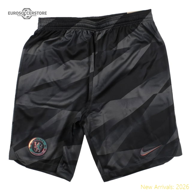 2023-2024 Chelsea Home Goalkeeper Shorts (Black) - Kids-Vantage Point Soccer