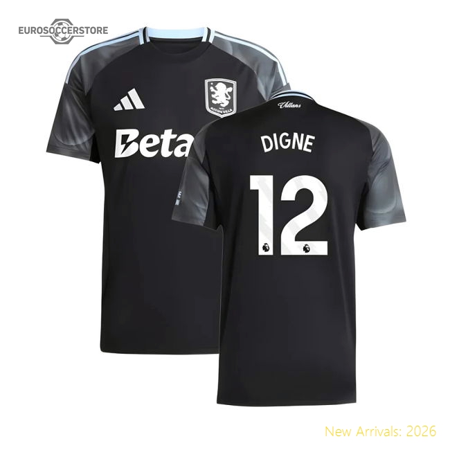 2025-2026 Aston Villa Away Shirt (Digne 12)-Vantage Point Soccer
