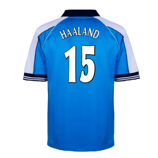 Manchester City 2000 Home Retro Shirt (Haaland 15)-Vantage Point Soccer