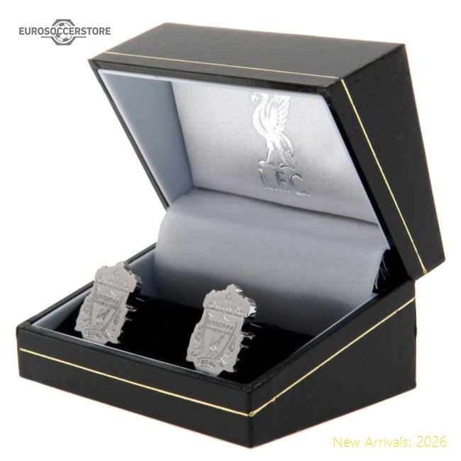 Liverpool FC Stainless Steel Formed Crest Cufflinks-Vantage Point Soccer