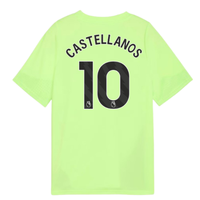 2025-2026 Man City Training Jersey (Fizzy Apple) - Kids (Castellanos 10)-Vantage Point Soccer