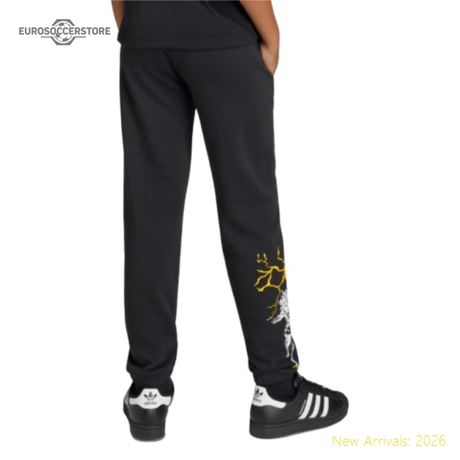 2025-2026 Real Madrid Marvel Pants (Black) - Kids-Vantage Point Soccer