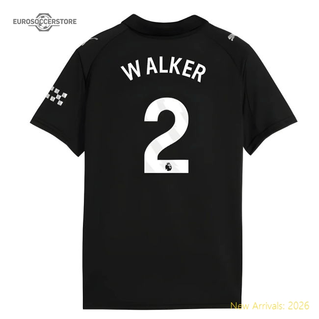 2025-2026 Man City Away Shirt (Kids) (Walker 2)-Vantage Point Soccer