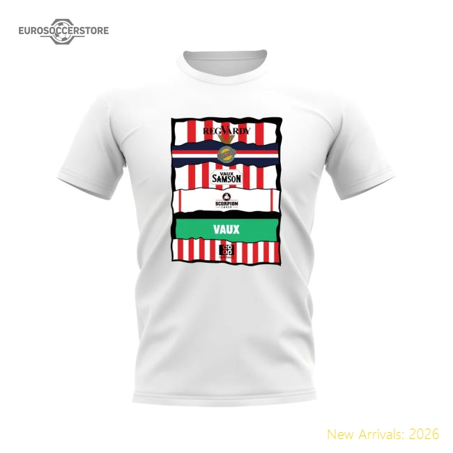 Sunderland Shirt Sponsor History T-shirt (White)-Vantage Point Soccer