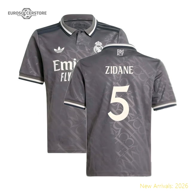 2024-2025 Real Madrid Third Shirt (Kids) (Zidane 5)-Vantage Point Soccer