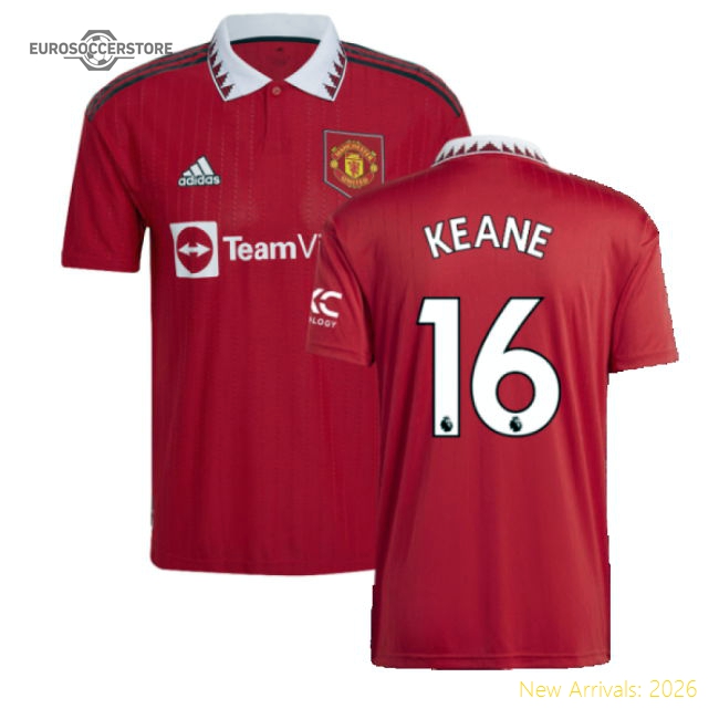 2022-2023 Man Utd Home Shirt (KEANE 16)-Vantage Point Soccer