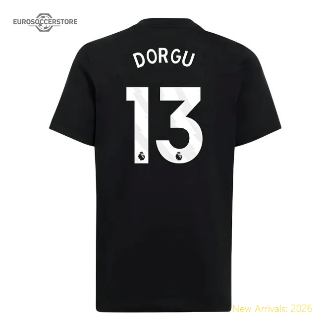 2025-2026 Man Utd EU Training Tee (Black) (Dorgu 13)-Vantage Point Soccer