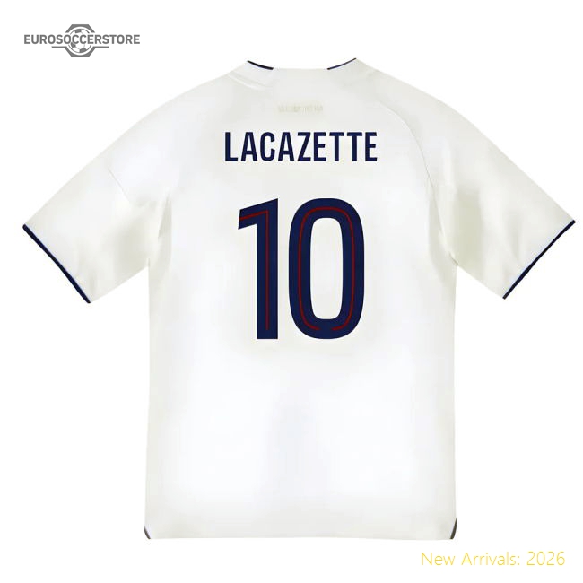 2025-2026 Olympique Lyon Home Shirt (Kids) (Lacazette 10)-Vantage Point Soccer