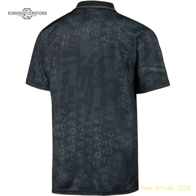 Chelsea 1992 Black Out Retro Football Shirt-Vantage Point Soccer