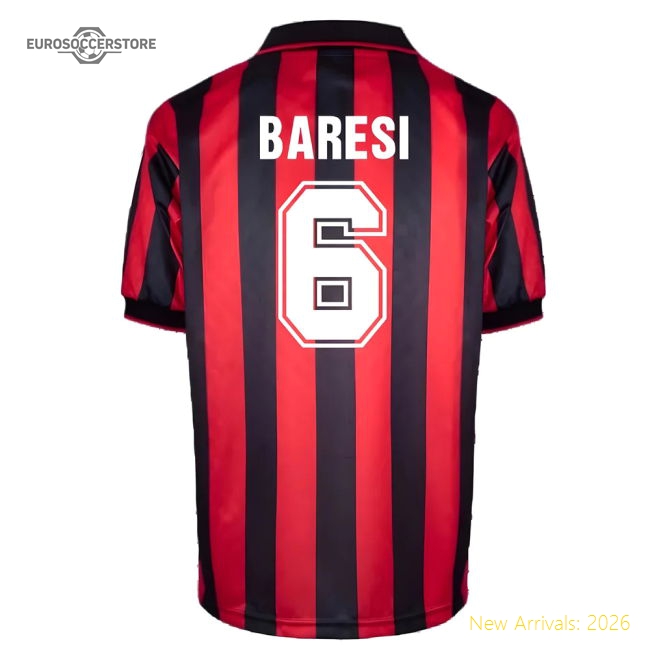 AC Milan 1996 Home Retro Shirt (BARESI 6)-Vantage Point Soccer