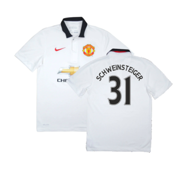 Manchester United 2014-15 Away Shirt (Very Good) (Schweinsteiger 31)-Vantage Point Soccer