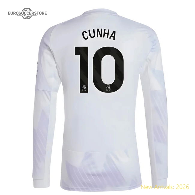 2025-2026 Man Utd Long Sleeve Away Shirt (Cunha 10)-Vantage Point Soccer